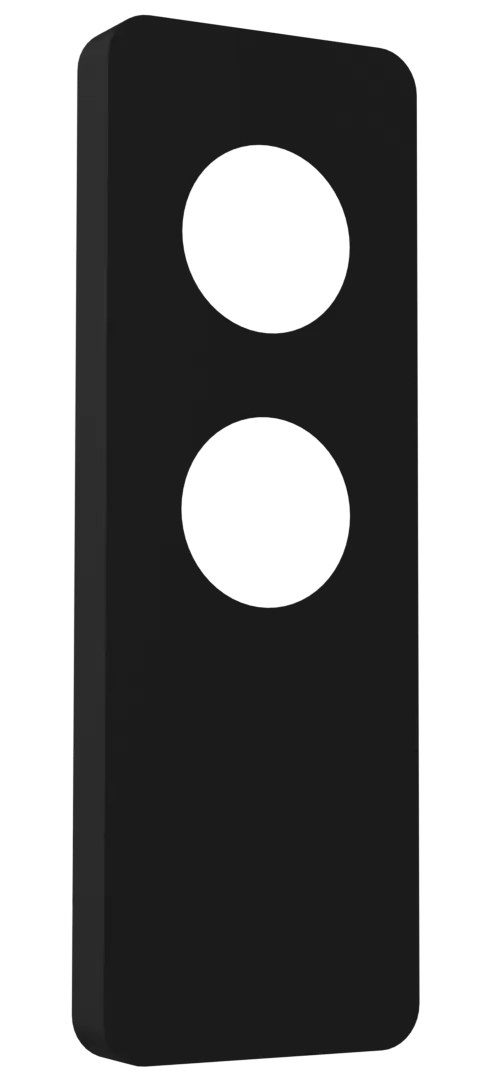 Fantasia Nysit ceiling canopy for 2 light points, black steel, Premium