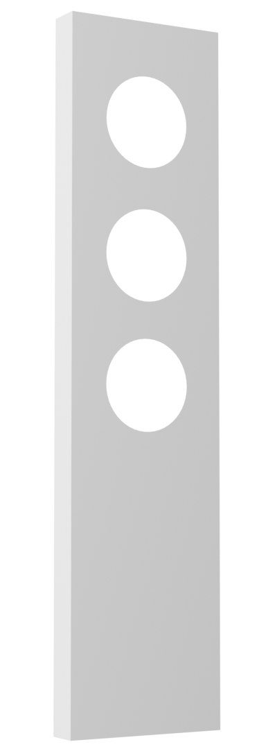 Fantasia Nysit Cover pantalla acero blanco, angular, 3 luces
