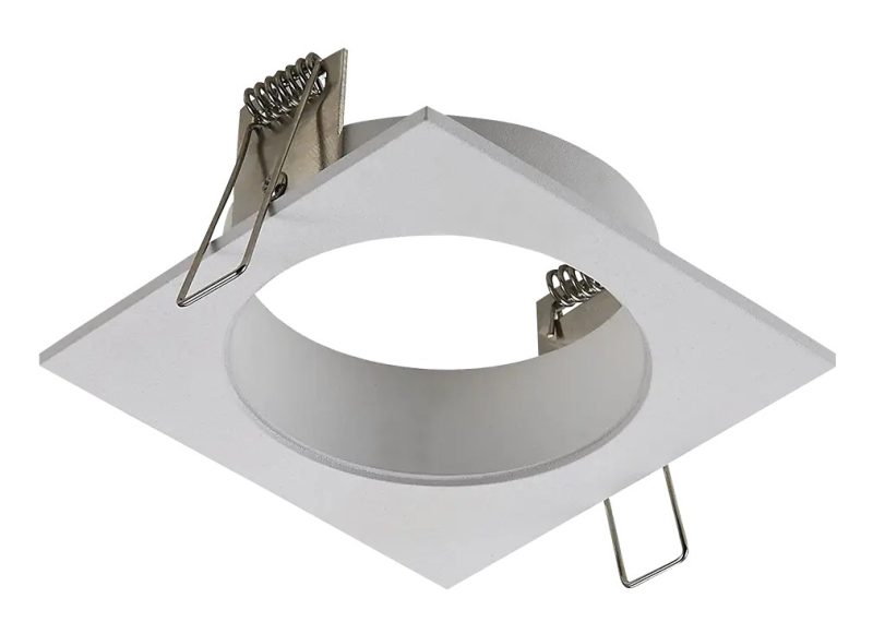 Fantasia Zoom surface-mounted spot, square, satin white, GU10 (bulb excl.)