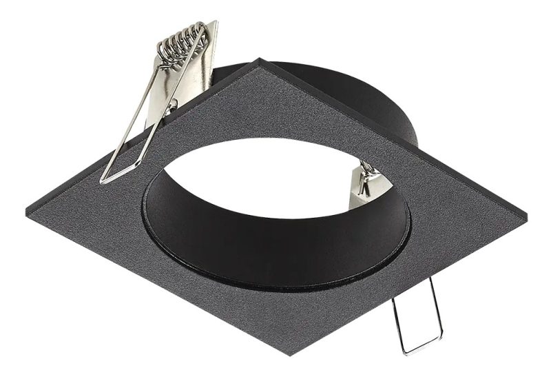 Fantasia Zoom faretto da soffitto quadrato nero satinato GU10