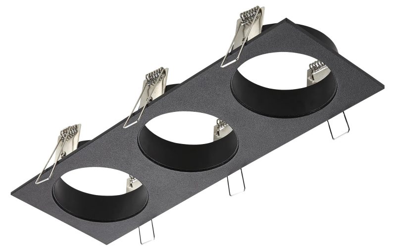 Fantasia ZOOM Base 3L faretto da soffitto nero opaco 3x GU10