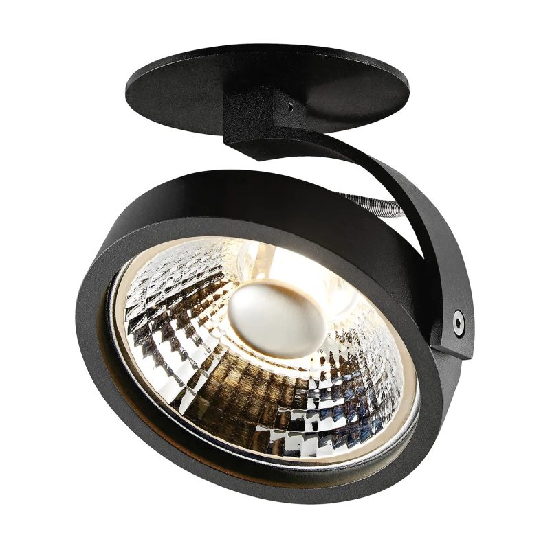 Fantasia Faretto Pulse AR111 nero, dimmerabile, lampadina inclusa