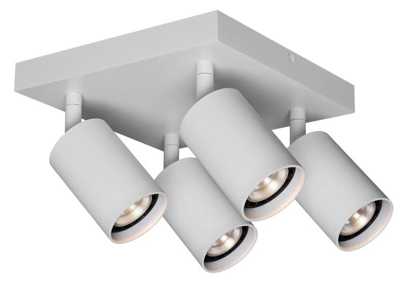 Fantasia Taboo square ceiling spotlight white 4x GU10 tiltable