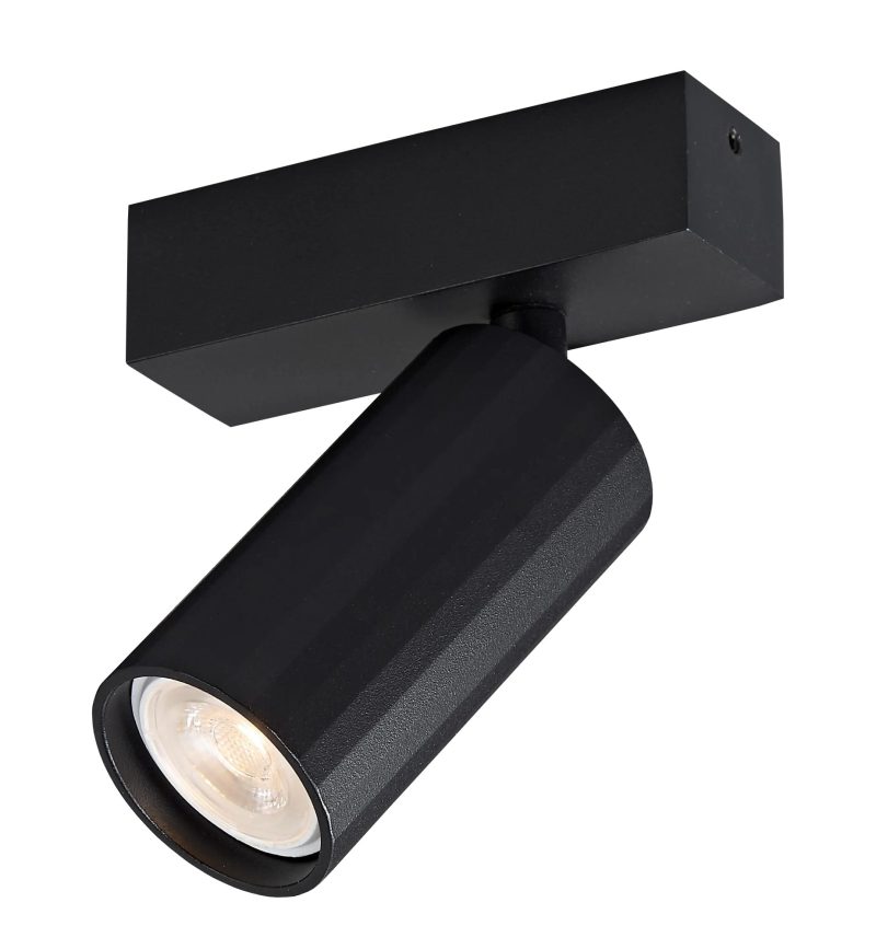 Fantasia Oryx faretto da superficie MR11 nero alluminio, senza lampadina