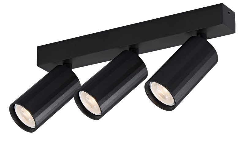 Fantasia Oryx barra 3 faretti MR11 nera, dimmerabile, esclusa lampadina