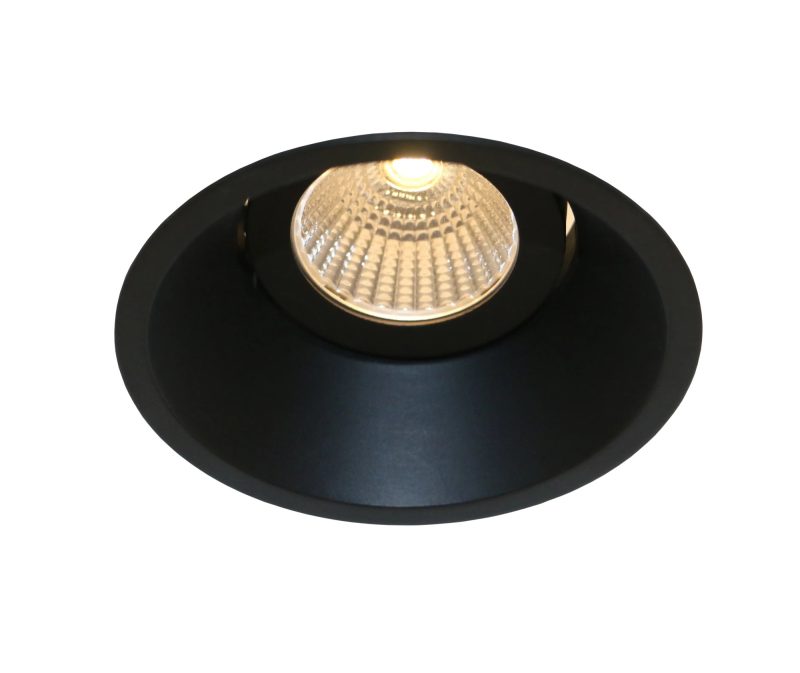 Fantasia Tetiz Einbaustrahler GU10 schwarz, tief, 100 mm, schwenkbar