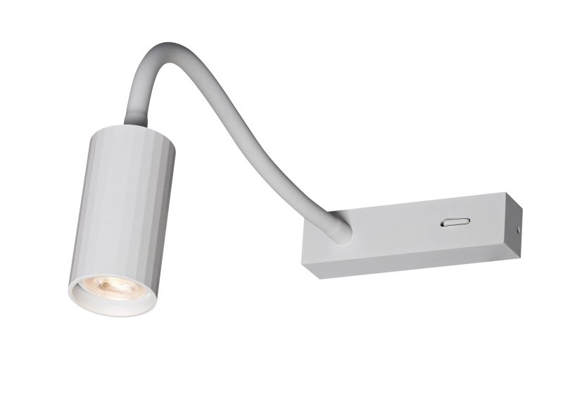 Fantasia Oryx aplique de pared flexible blanco, MR11, interruptor