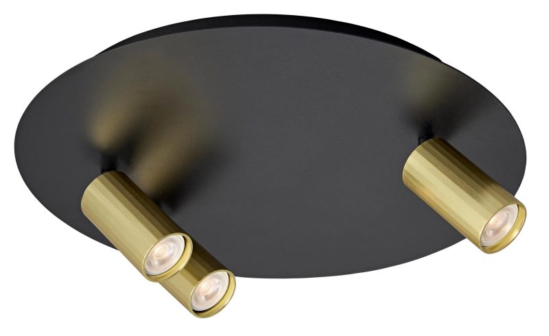 Fantasia Oryx ceiling spotlight 2+1 Ø350 mm MR11 black/gold