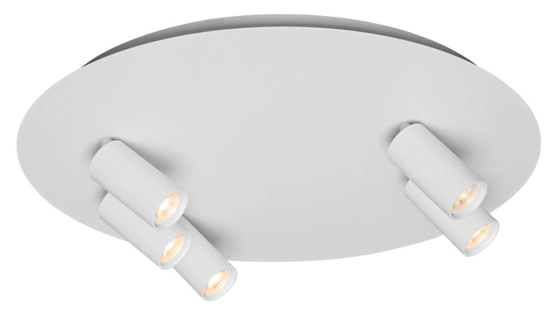 Fantasia Oryx round ceiling light Ø450 mm 5 MR11 spots dimmable white