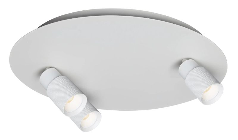 Fantasia Nysal round ceiling spotlight 3 lights GU10 white dimmable
