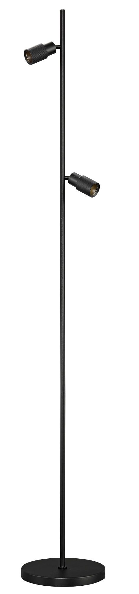 Fantasia Nysal vloerlamp zwart met 2 lichtpunten, dimbaar