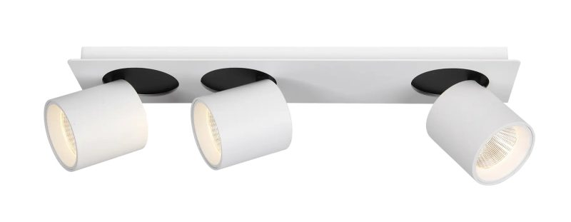 Fantasia Oyo LED plafondspot 3-lichts wit, draaibare koppen, 2700K
