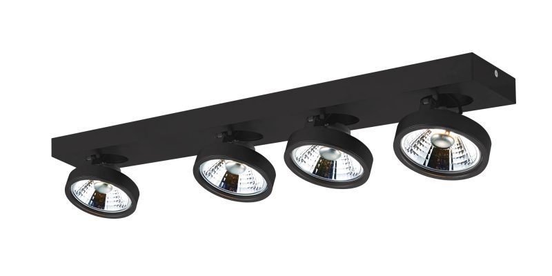 Fantasia Aeon-4 plafondspot 4x AR111 12W zwart dimbaar en richtbaar