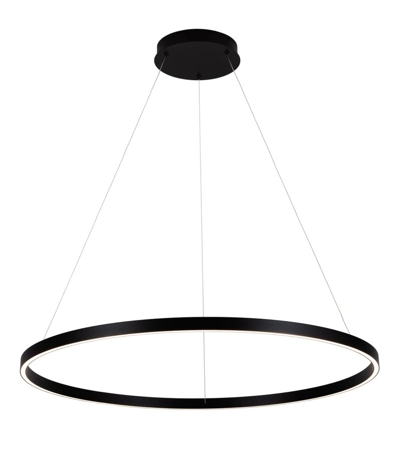 Fantasia Guri LED Pendelleuchte rund schwarz Ø90cm dimmbar 3000K