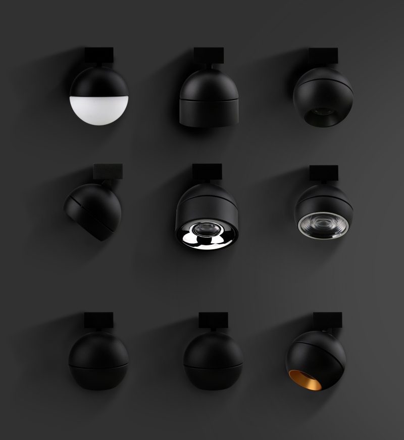 Fantasia Orbit LED wandlamp dimbaar 6W/9W 2700K zwart aluminium