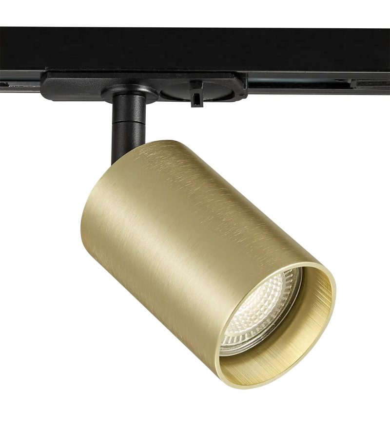 Fantasia Taboo Schienenspot GU10 schwarz/gebürstet gold, excl.