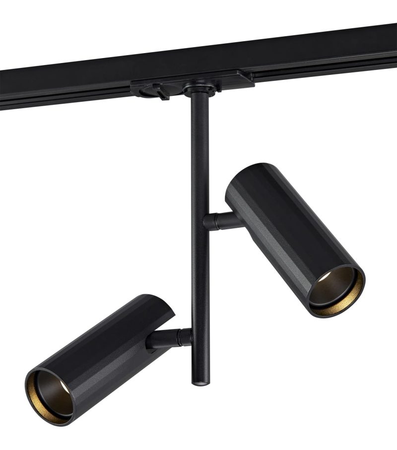 Fantasia Oryx track spot for single-phase rail, 2 light points, black
