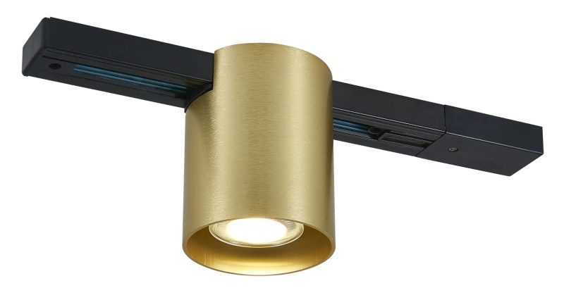 Fantasia Babar runder Aufbauspot GU10 Schienensystem gebürstetes Gold
