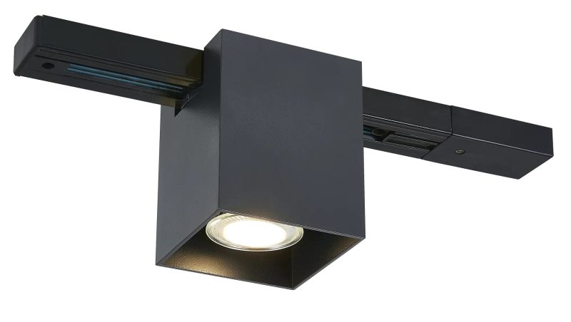 Fantasia Babar square surface spotlight GU10 black for track system