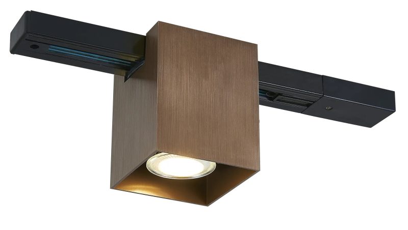 Fantasia Babar eckiger Aufbaustrahler GU10 Schienensystem bronze