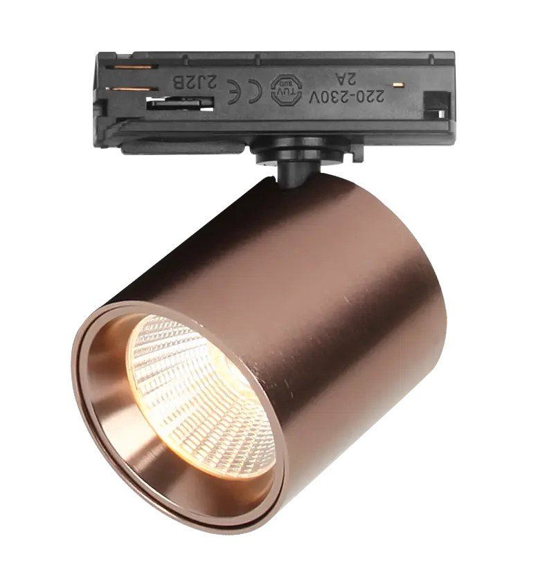 Fantasia Oyo faretto LED a binario 7,5W 2700K bronzo per binario 1 fase