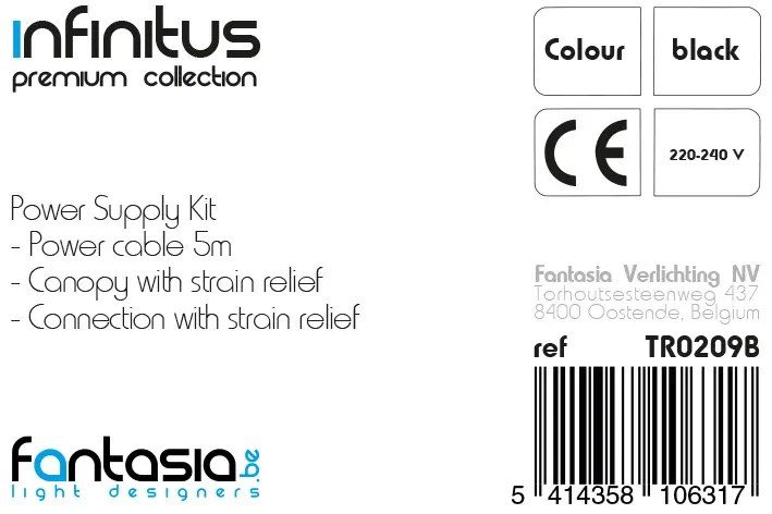 Fantasia Kit d'alimentation Infinitus noir pour luminaires LED