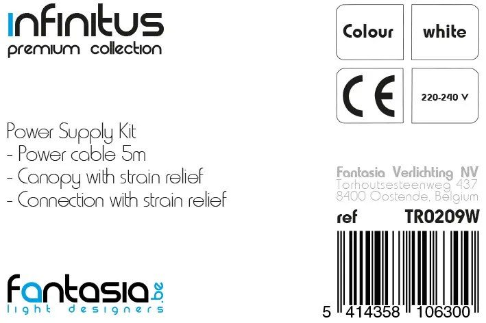 Fantasia Infinitus kit d'alimentation blanc avec câble 5 mètres