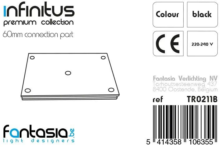 Fantasia Infinitus Connection koppelstuk 60 mm zwart