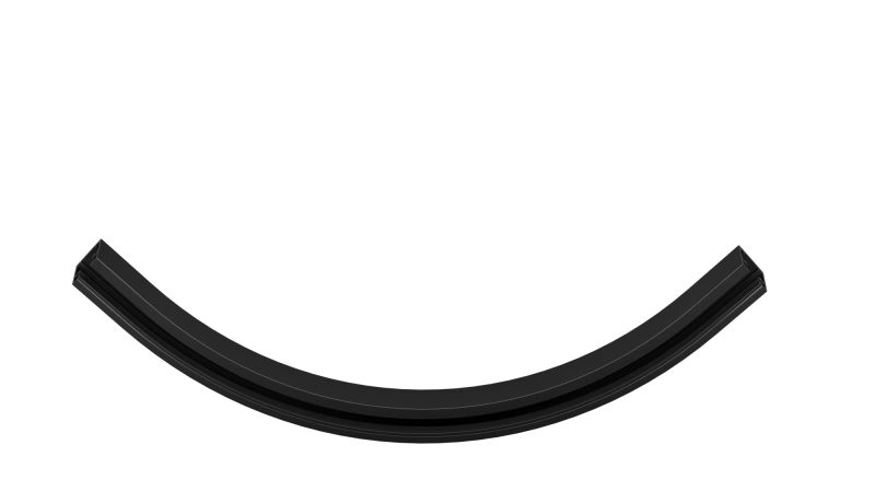 Fantasia Micro Line Mini 1F-track buitenbocht zwart railsegment