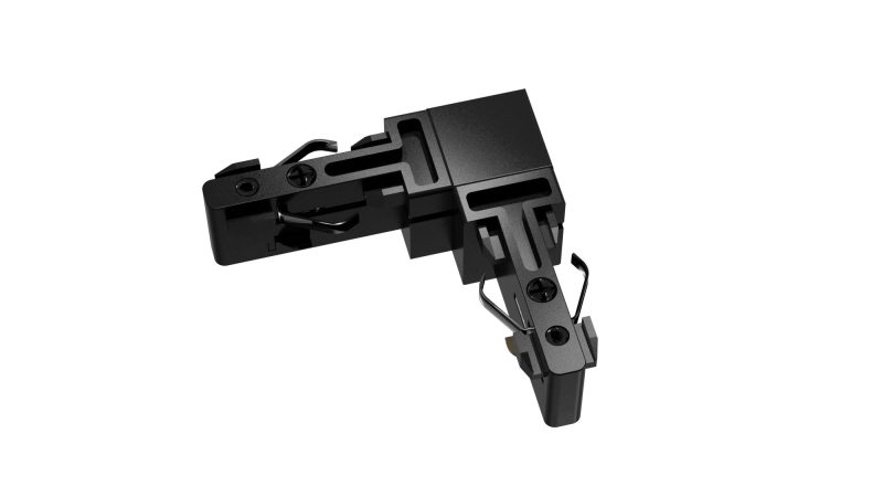 Fantasia Micro Line connettore a L nero per binario luce, IP20