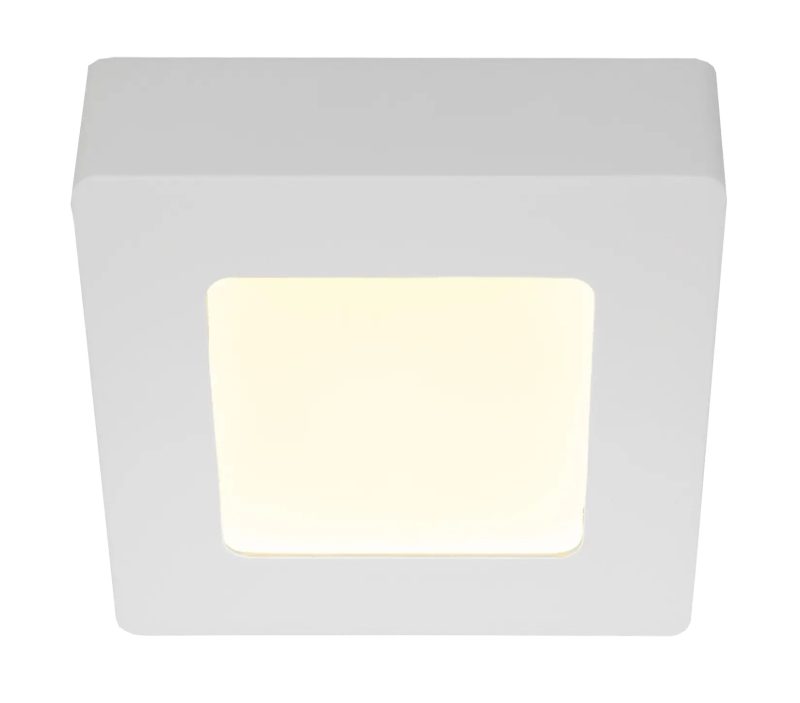 Fantasia Fluke aplique de pared cuadrado 120x120mm blanco negro 6W