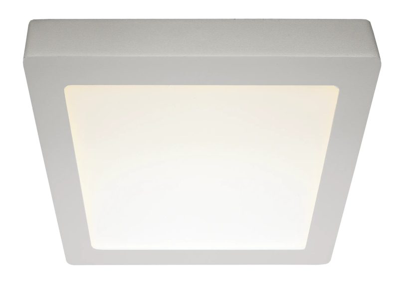 Fantasia Fluke LED wall light square white-black 175x175mm 12W dimmable