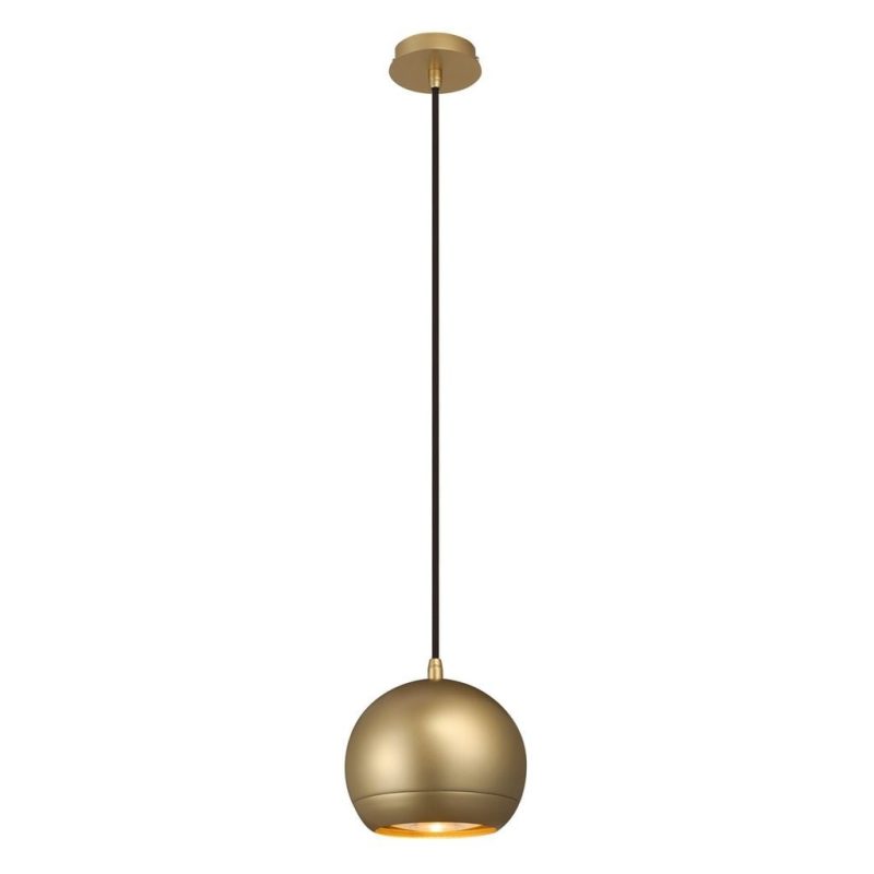 Lampada a sospensione Light Eye sfera bianco-cromo Ø145mm GU10