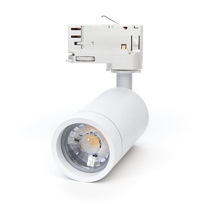 Adjustable track spotlight, black, GU10 (excl.), 3-phase rail