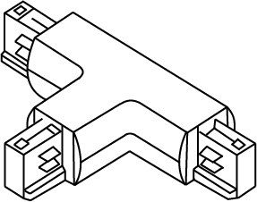 Fantasia TRACK 3-Phase T-Connector Right Black