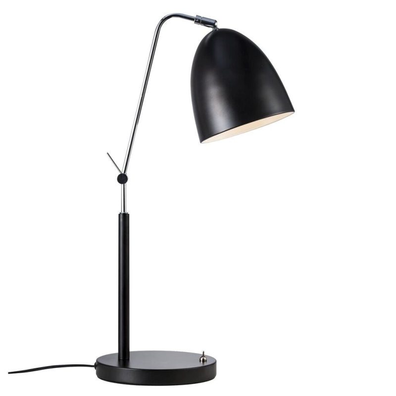 Nordlux Buigbare design bureaulamp zwart, E27 fitting, metaal