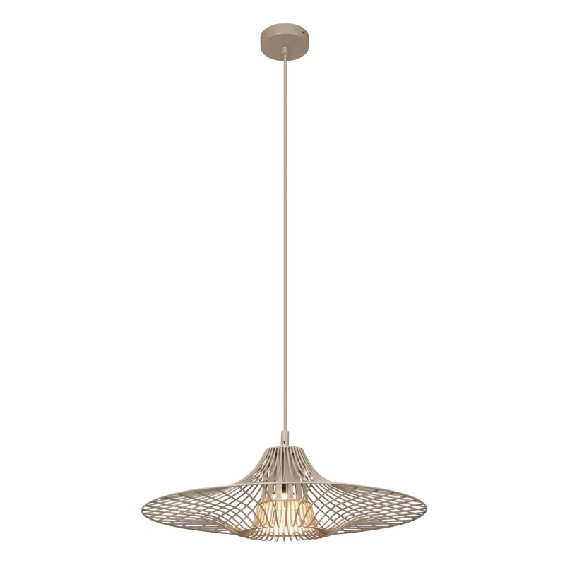 LUCIDE ELLIS - Lampada a Sospensione - Ø 50 cm - 1xE27 - Taupe - Essential