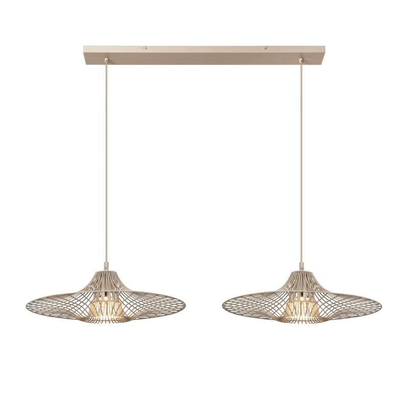 LUCIDE ELLIS - Hanglamp - 2xE27 - Taupe - Essential