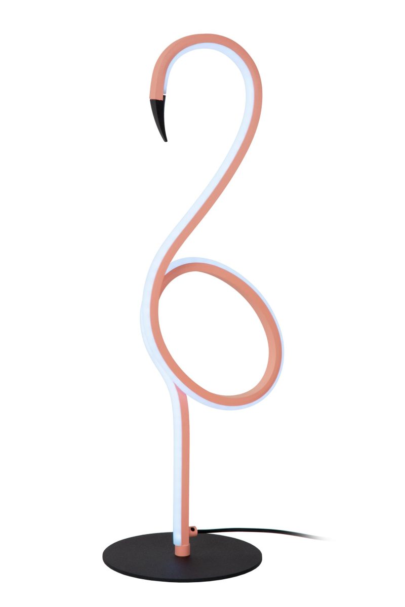 LUCIDE FLAMINGO - Lampe de Table - LED Dimmable - RGB - Rose