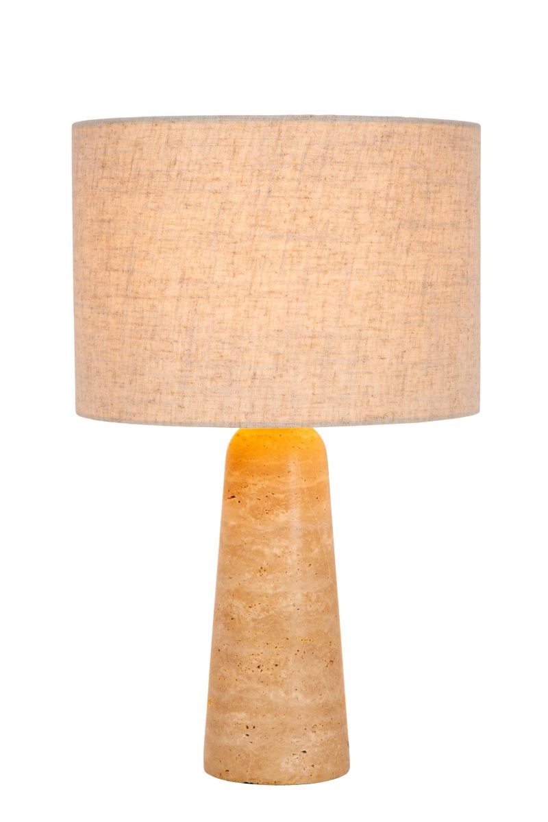 LUCIDE NIMUE - Lampe de Table - Ø 30 cm - 1xE27 - Taupe