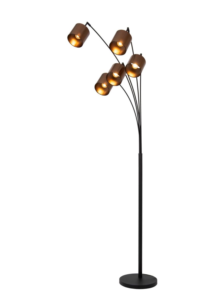 LUCIDE RANKOS - Lampada da terra - 5xE14 - Nera