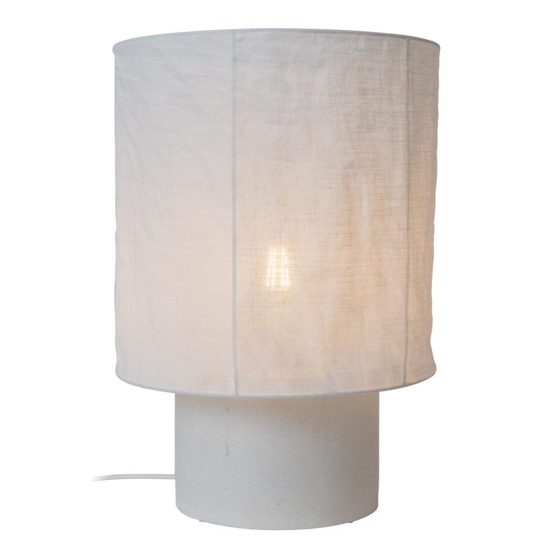 LUCIDE TISSAJA - Lampe de Table - Ø 30 cm - 1xE27 - Blanc - Essential