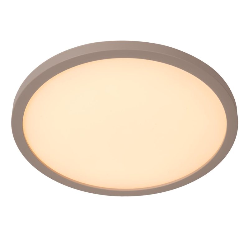 LUCIDE RINUS - Deckenleuchte Badezimmer - Ø 30 cm - LED - CCT - 1x18W 2200K/3000K - IP44 - Opal - Essential