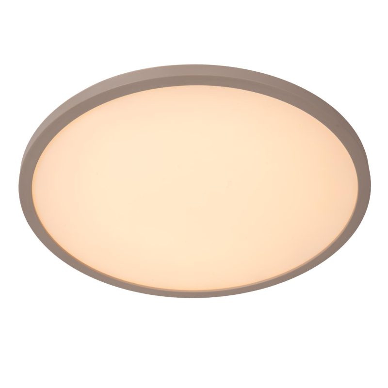 LUCIDE RINUS - Plafonnière Badkamer - Ø 40 cm - LED - CCT - 1x24W 2200K/3000K - IP44 - Opaal - Essential