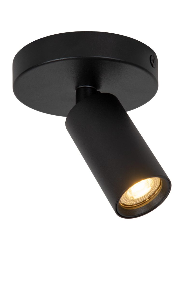 LUCIDE RITMO - Spot Plafonnier - Ø 10 cm - 1xGU10 (MR11) - Noir