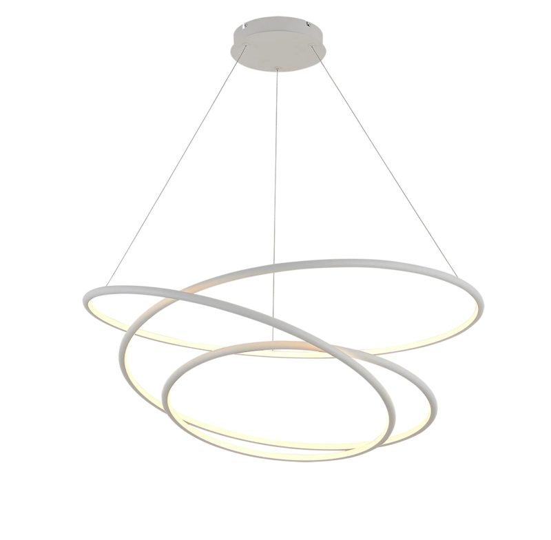 Fantasia Boa hanglamp spiraalvorm wit, dimbaar 105W, Ø73 cm