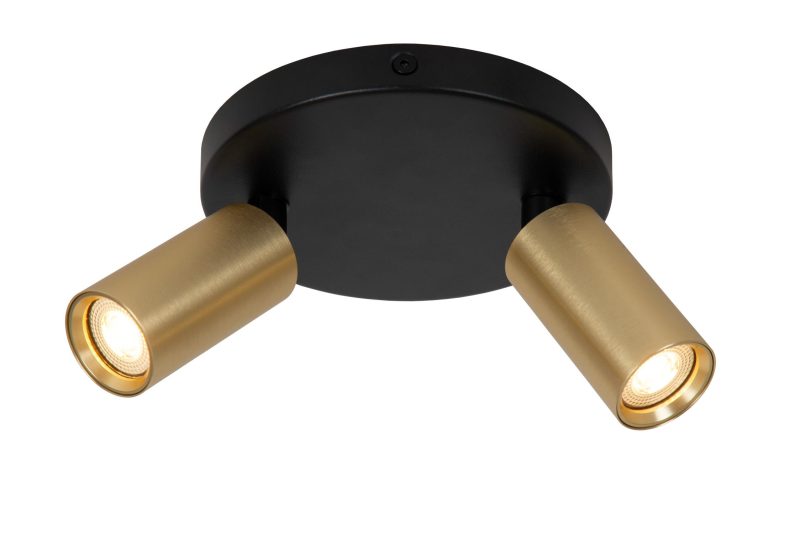 LUCIDE RITMO - Faretto da Soffitto - Ø 15 cm - 2xGU10 (MR11) - Oro Opaco / Ottone