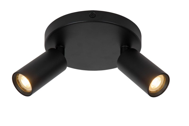 LUCIDE RITMO - Faretto da Soffitto - Ø 15 cm - 2xGU10 (MR11) - Nero