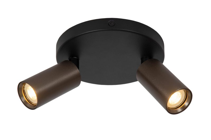 LUCIDE RITMO - Faretto da Soffitto - Ø 15 cm - 2xGU10 (MR11) - Caffè