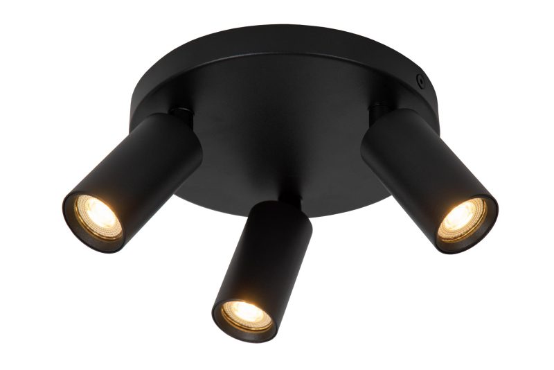 LUCIDE RITMO - Faretto da Soffitto - Ø 18 cm - 3xGU10 (MR11) - Nero